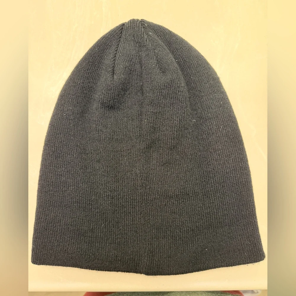 True Religion Beanie - Cuffed Winter Knit Cap with Stitched Yarn Horseshoe Logo
